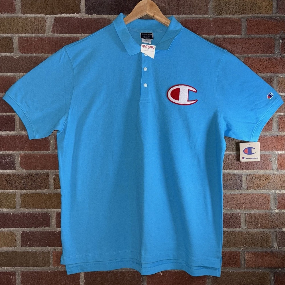 Size XL - Champion Polo Shirt Short Sleeve Collared VTG NWT